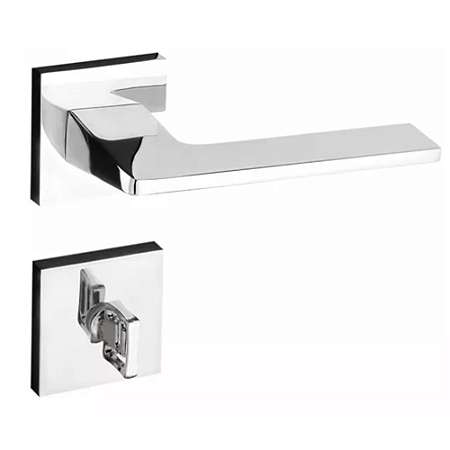 Fechadura pado sara 502 - 55 banheiro roseta quadrada cromada