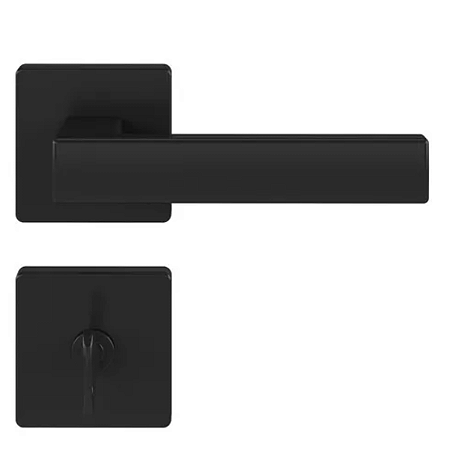 FECHADURA PADO CONCEPT 409-40 BANHEIRO ROSETA QUADRADA PRETO