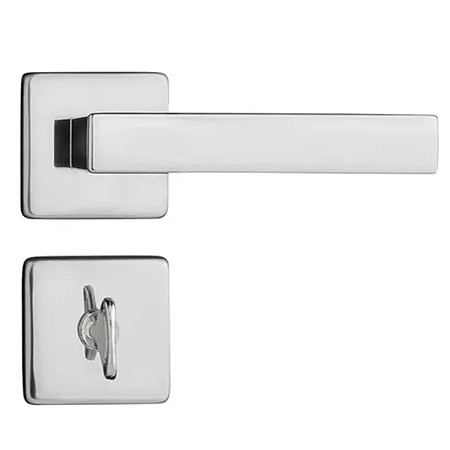 FECHADURA PADO CONCEPT 409-40 BANHEIRO ROSETA QUADRADA CROMADO