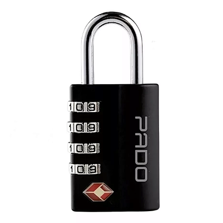 CADEADO PADO TSA EXECUTIVE 4 SEGREDOS PRETO