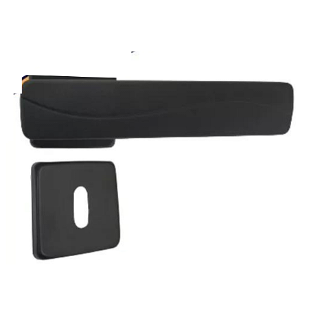 FECHADURA HAGA EXATA 27186B, INTERNA ROSETA QUADRADA PRETA