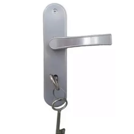 FECHADURA HAGA 21963B, INTERNA ESPELHO CINZA