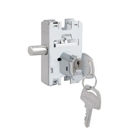 FECHADURA AROUCA 2171 PORTA DE VIDRO ABRIR CILINDRO OVAL CROMADA