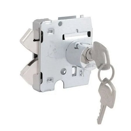 FECHADURA AROUCA 2189B/1 (P/VIDRO CORRER) CILINDRO REDONDO, CROMADO