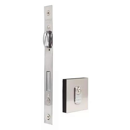FECHADURA PADO 464 - 55 PIVOTANTE ROLETE ROSETA QUADRADA ESCOVADA