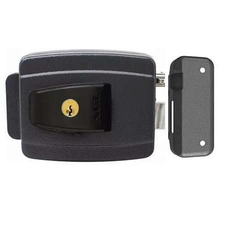 FECHADURA AGL ELETRICA AL100 12V CILINDRO CONVENCIONAL 42MM CINZA