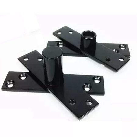 DOBRADIÇA PIVOTANTE 200KG, INOX PRETA