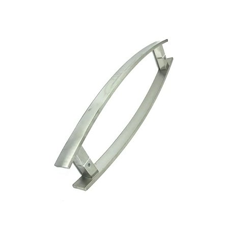 PUXADOR ALUMÍNIO PLANO CURVO 60 CM, UNIÃO MUNDIAL (ESCOVADO)