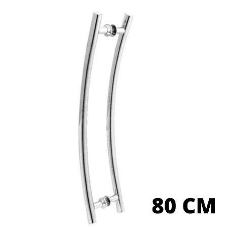 PUXADOR ALUMÍNIO TUBULAR LATERAL 80 CM, UNIÃO MUNDIAL (POLIDO)