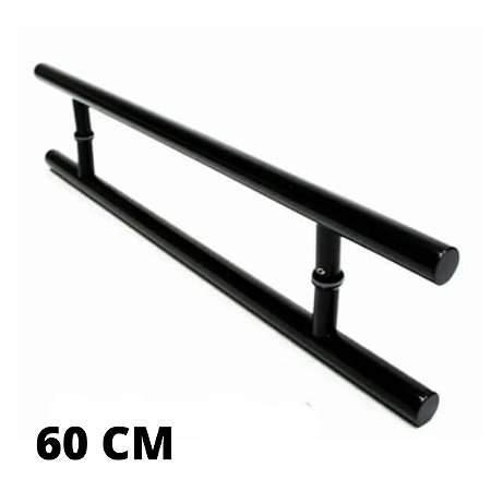 PUXADOR TUBULAR UNIÃO MUNDIAL 60CM PRETO