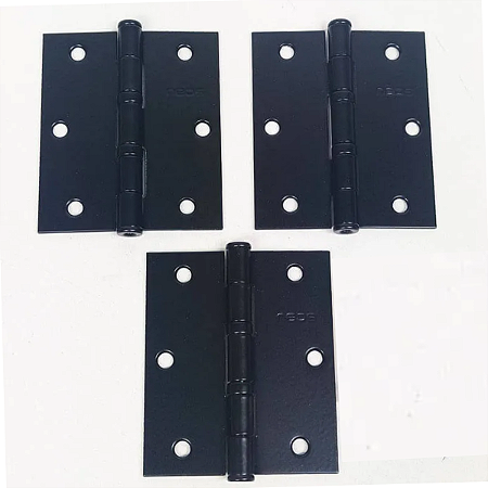 JOGO DE DOBRADIÇA 3 X 2,5 AÇO BLACK, COM ROLAMENTO