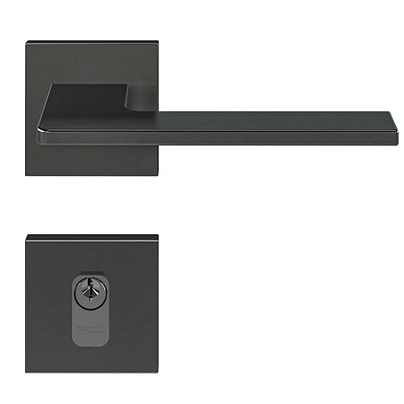 Fechadura pado sara 502 - 55 externa roseta quadrada preta