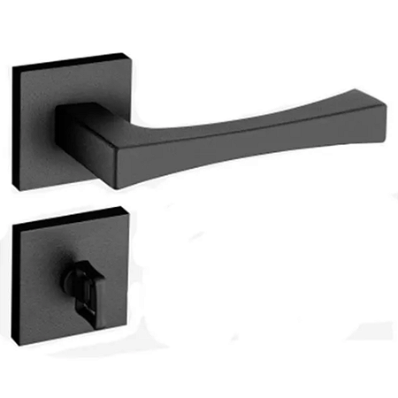 Fechadura pado vivaldi 885 - 55 banheiro roseta quadrada preta
