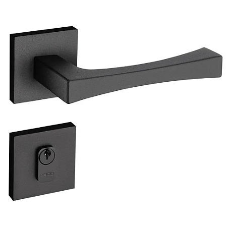 Fechadura pado vivaldi 885 - 55 externa roseta quadrada preta