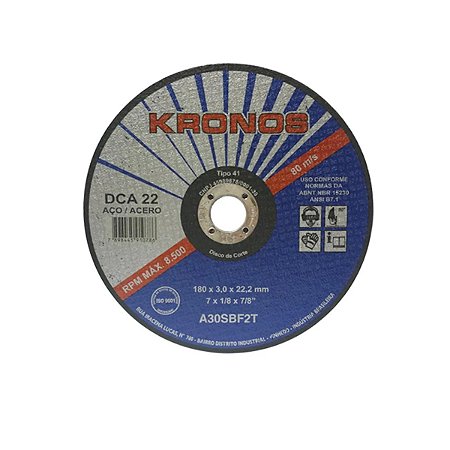 DISCO DE CORTE 7 X 1/8 X 7/8 KRONOS