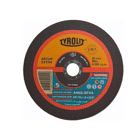 DISCO DE CORTE FINO 7 X 1.6 X 7/8 TYROLIT