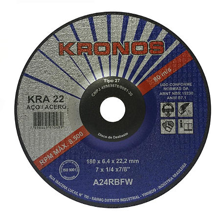 DISCO DE DESBASTE 7 X 1/4 X 7/8 KRONOS
