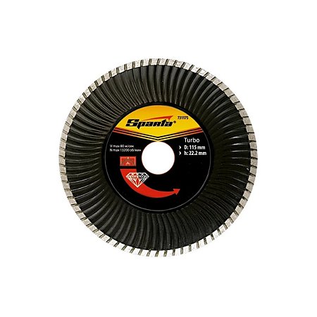 DISCO DIAMANTADO TURBO 115 X 22 SPARTA