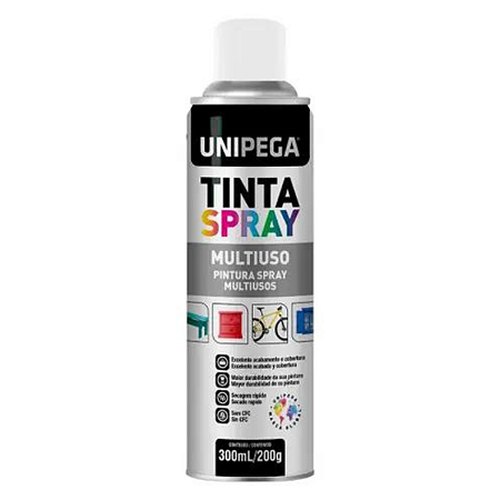 Tinta spray 300ml branco fosco