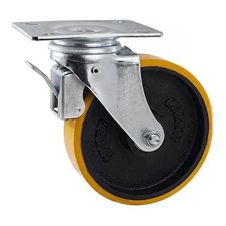 RODIZIO 5" PLACA GIR.C/FREIO 514 REFORÇADO