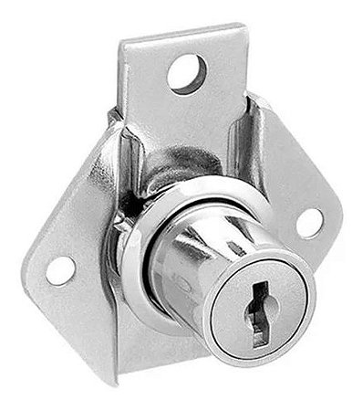 FECHADURA 22MM PORTA GAVETA ARMARIO -  GOLD