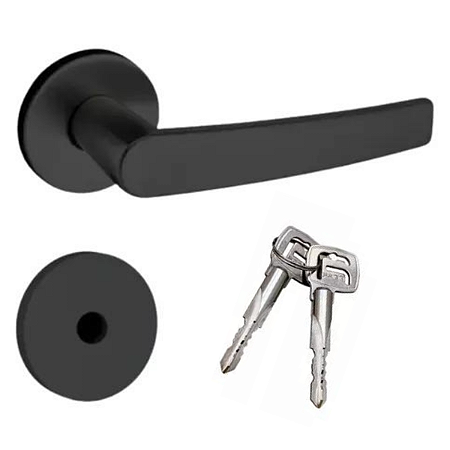 FECHADURA PADO CONCEPT 401-40 EXTERNA, TETRA ROSETA REDONDA PRETA