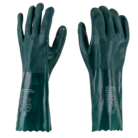 Luva de pvc carboflex áspera 36cm, carbografite