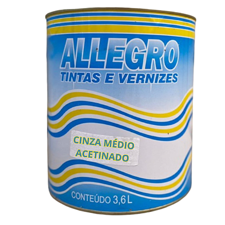 Tinta fundo allegro primer cinza medio acetinado (3,6 lt)