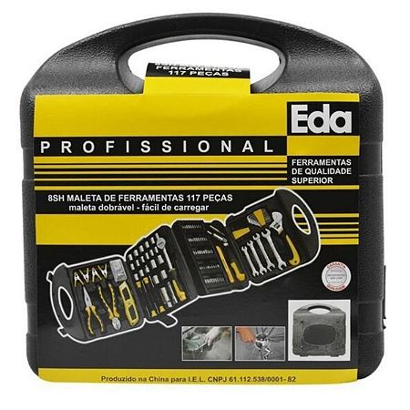 Maleta de ferramentas com 117pcs 8sh eda