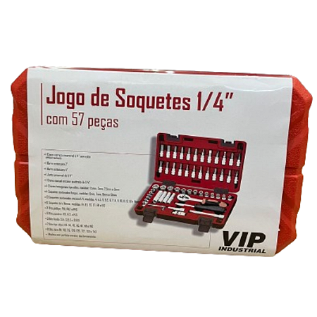 Jogo de soquete 1/4 57pcs vip industrial
