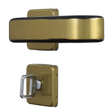 Fechadura mgm firenze wc roseta quadrada bronze latonado