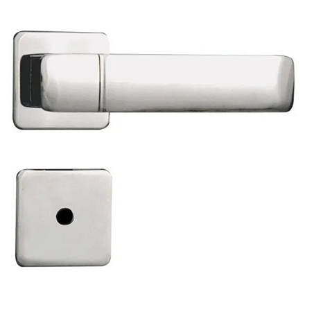 Fechadura mgm capri wc roseta quadrada cromada