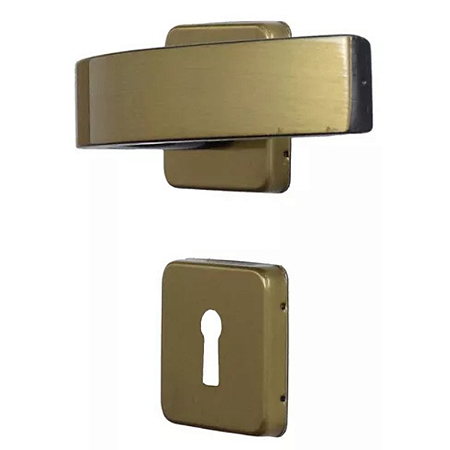 Fechadura mgm firenze interna roseta quadrada bronze latonado