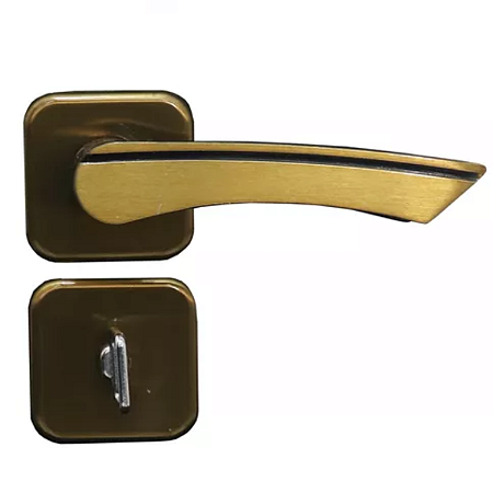 Fechadura mgm genebra wc roseta quadrada bronze latonado