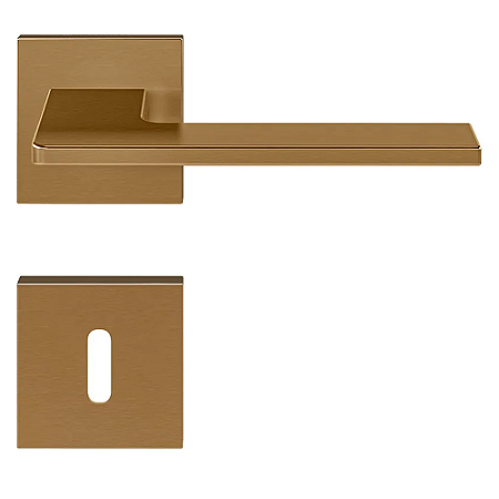 Fechadura pado sara 502 - 55 interna roseta quadrada red gold escovado