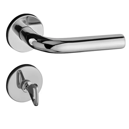 Fechadura pado concept 470-40 banheiro roseta redonda inox polido
