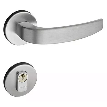 Fechadura pado vic 930-40 externa roseta redonda acetinado escovado