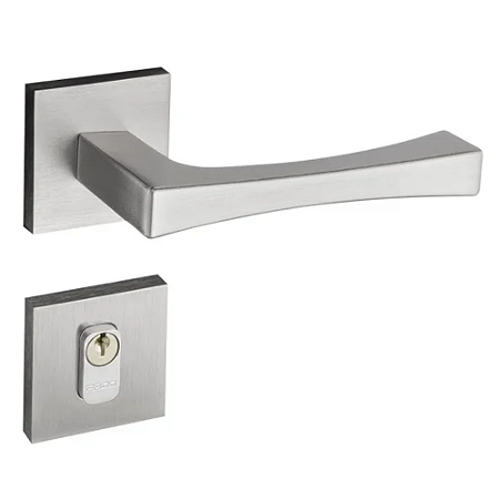 Fechadura pado vivaldi 885-40 externa roseta quadrada acetinado escovado