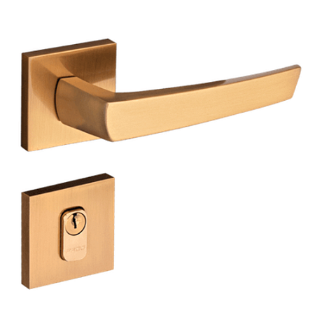 Fechadura pado seattle 115-55 externa roseta quadrada red gold escovado