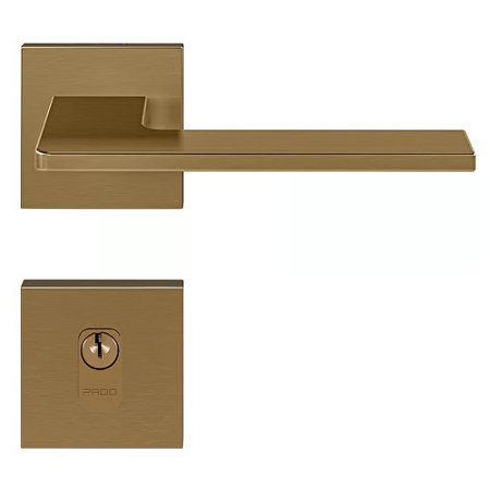 Fechadura pado sara 502 - 55 externa roseta quadrada red gold escovado
