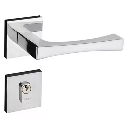 Fechadura pado vivaldi 885-40 externa roseta quadrada cromado