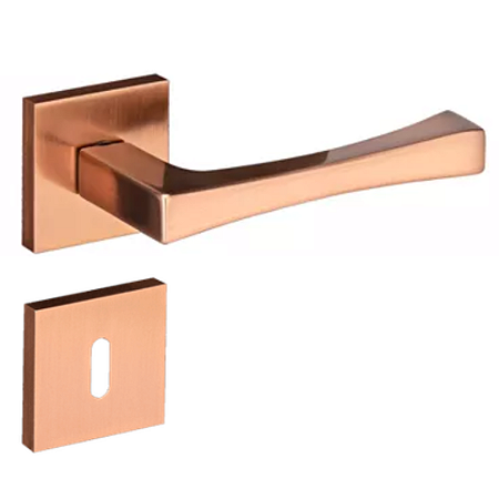 Fechadura pado vivaldi 885 - 55 interna roseta quadrada cobre escovado