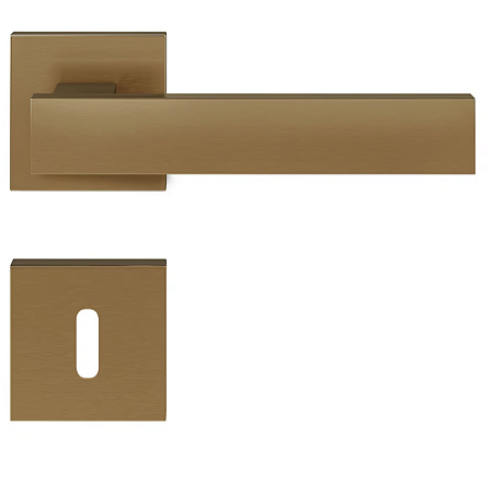 Fechadura pado retro 411 - 55 interna roseta quadrada red gold escovado