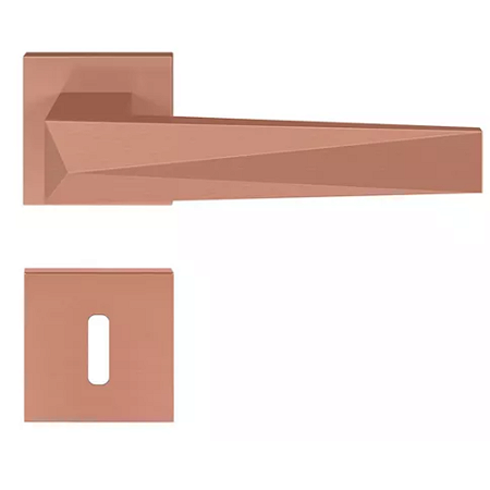 Fechadura pado ascot rq2 - 55 interna roseta quadrada cobre escovado