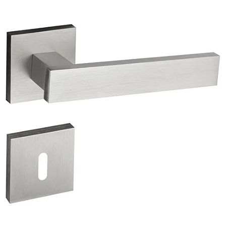 Fechadura pado retro 411 - 55 interna roseta quadrada acetinado escovado