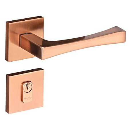 Fechadura pado vivaldi 885 - 55 externa roseta quadrada cobre escovado