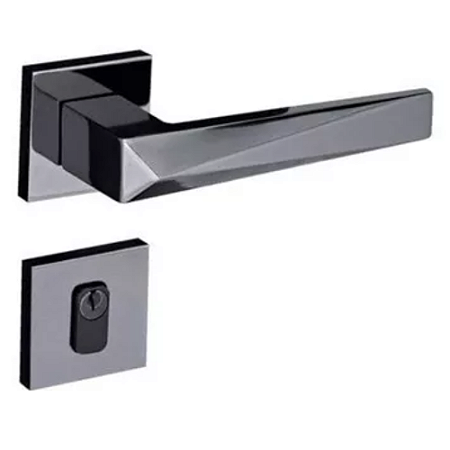 Fechadura pado ascot rq2 - 55 externa roseta quadrada grafite polido