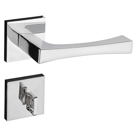 Fechadura pado vivaldi 885-40 banheiro roseta quadrada cromada