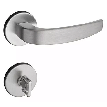 Fechadura pado vic 930-40 banheiro roseta redonda acetinado escovado