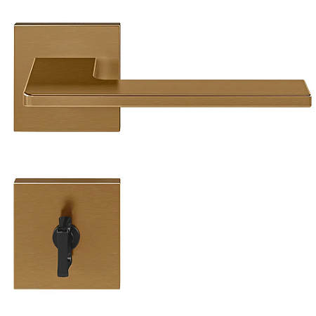 Fechadura pado sara 502 - 55 banheiro roseta quadrada red gold escovado